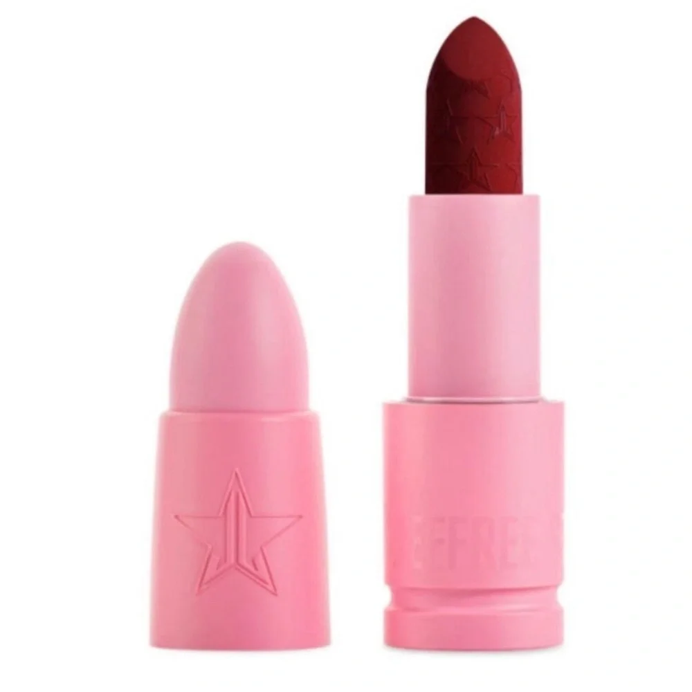 DESIGNER BLOOD Jeffree Star Velvet Trap deep red creamy matte lipstick